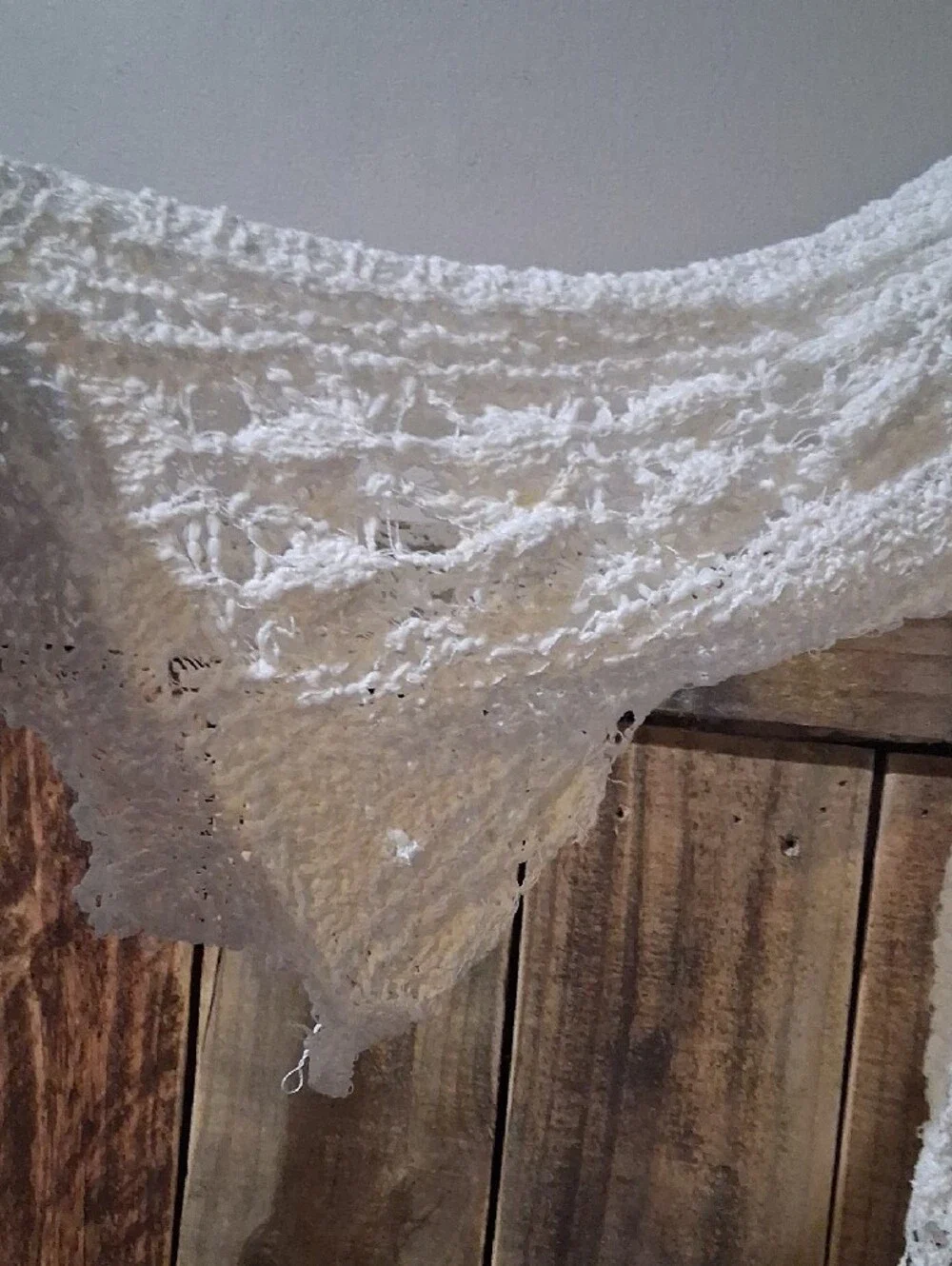 POL Open-Knit Long Cardigan in Cream